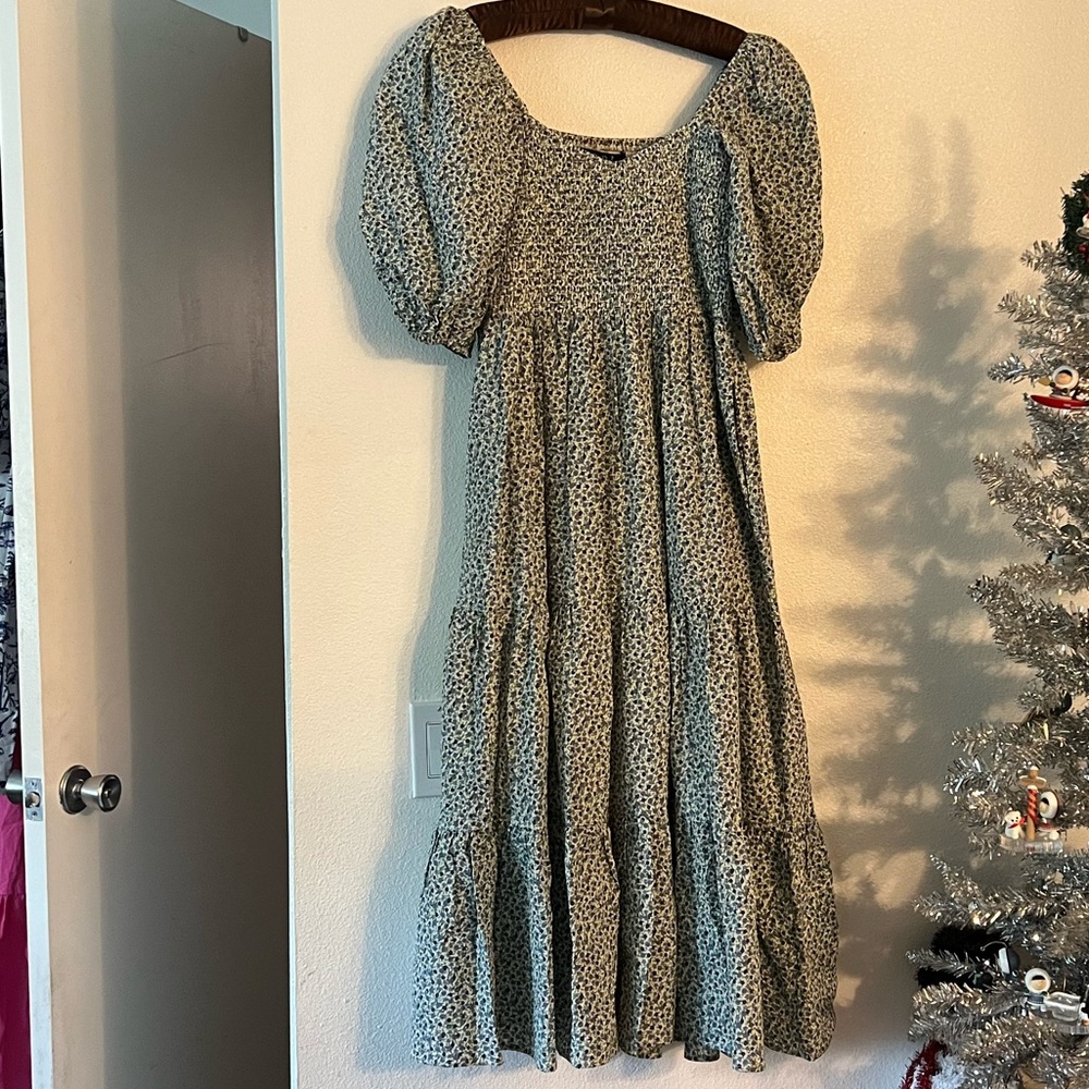 {OPT} Anthropologie Brand New Floral Seersucker Dress